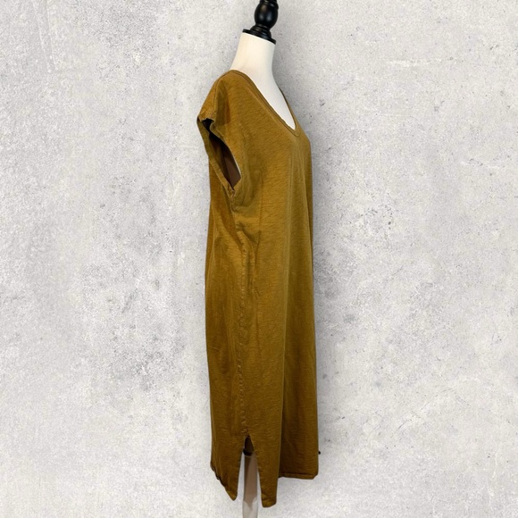 Universal Thread Brown Sleeveless Midi Dress V-Neck Side Slits Size XL - Picture 5 of 11